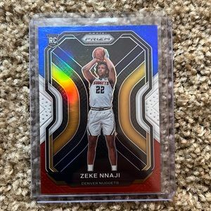 2020-21 Panini Prizm Zeke Nnaji Red Blue Yellow RC